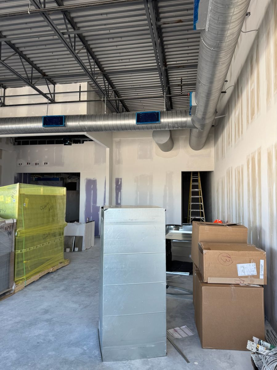 Spiral ductwork and equipment delivery
