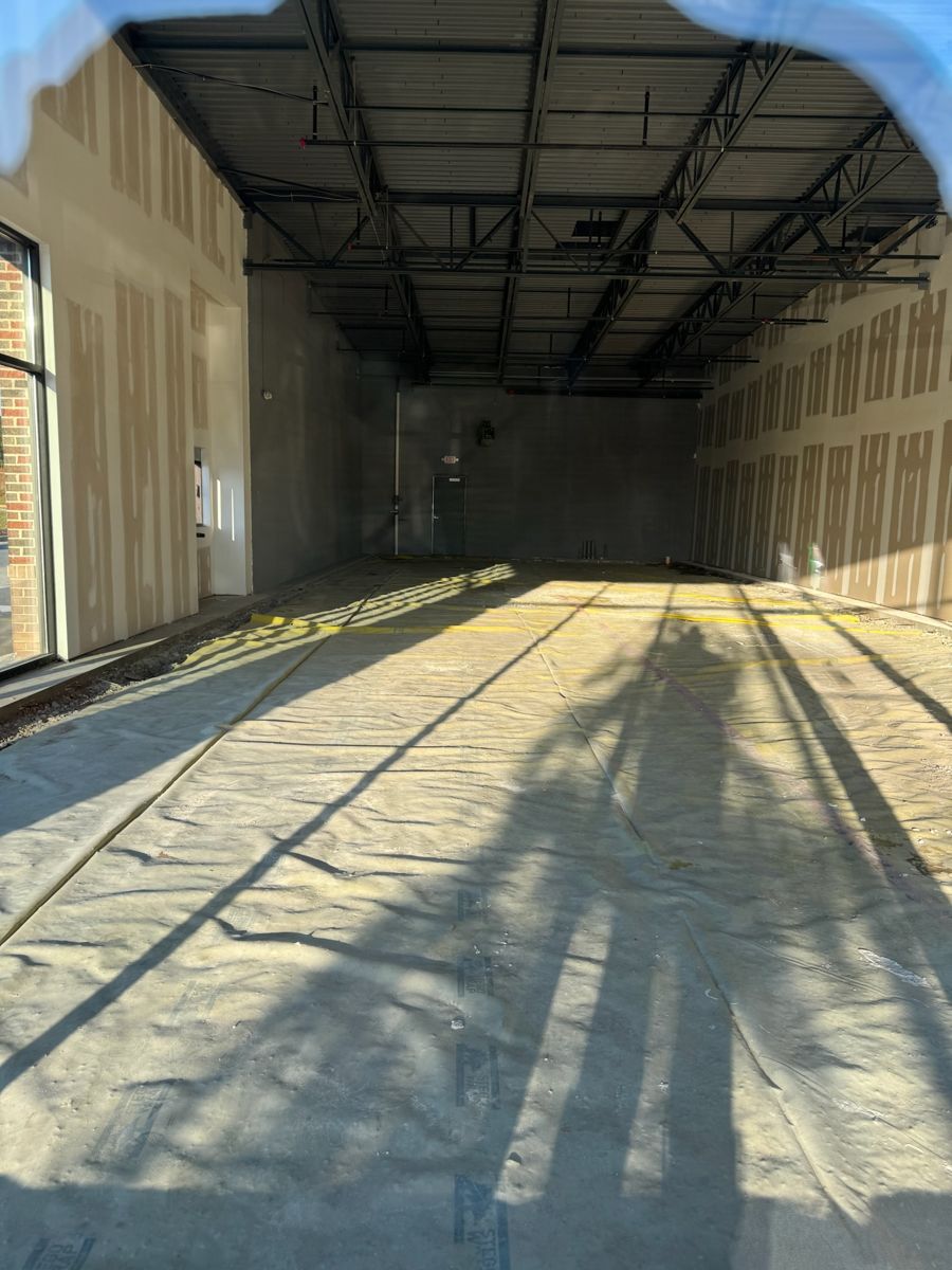 Empty retail shell at the start